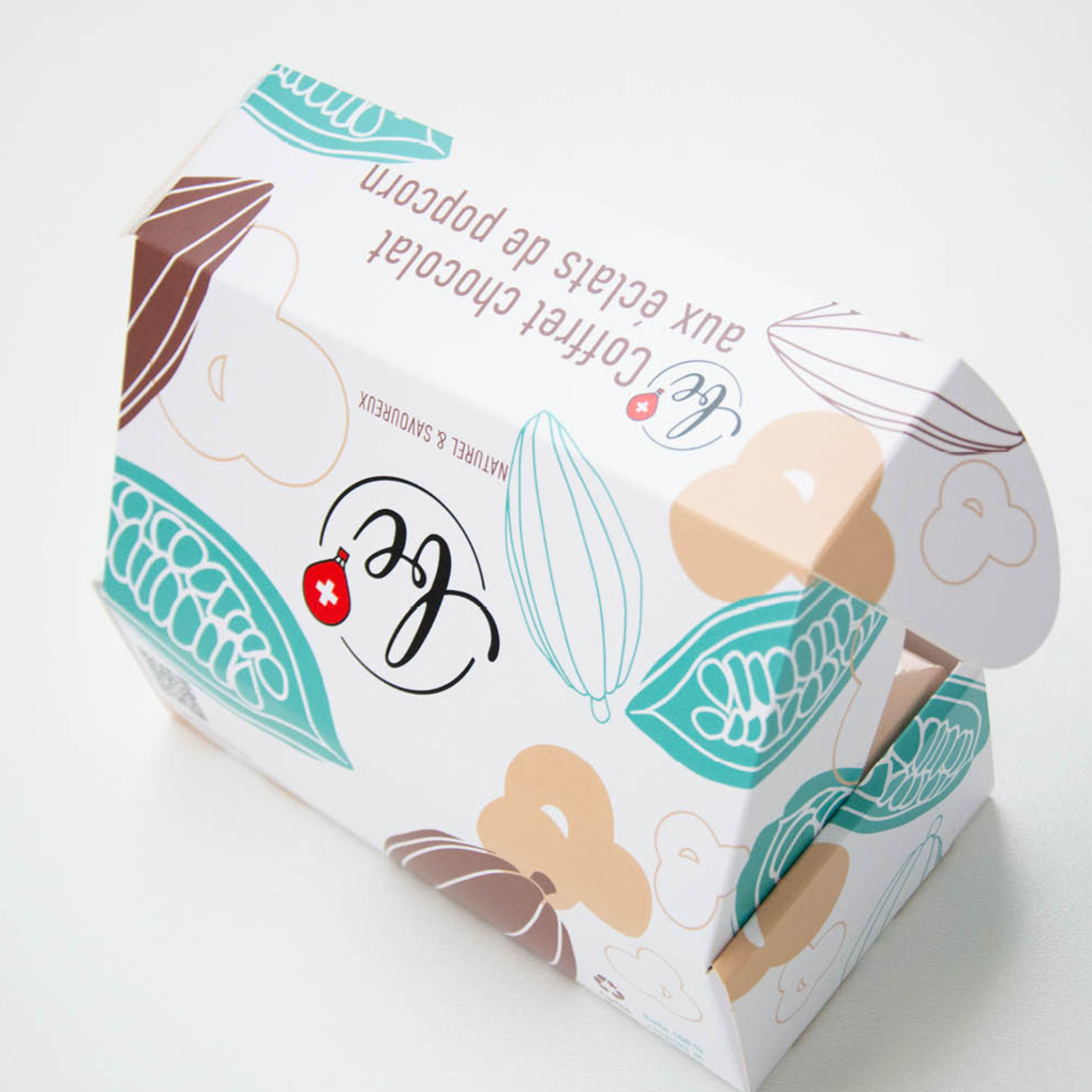 Coffret regroupant nos 3 tablettes de chocolats aux éclats de popcorn