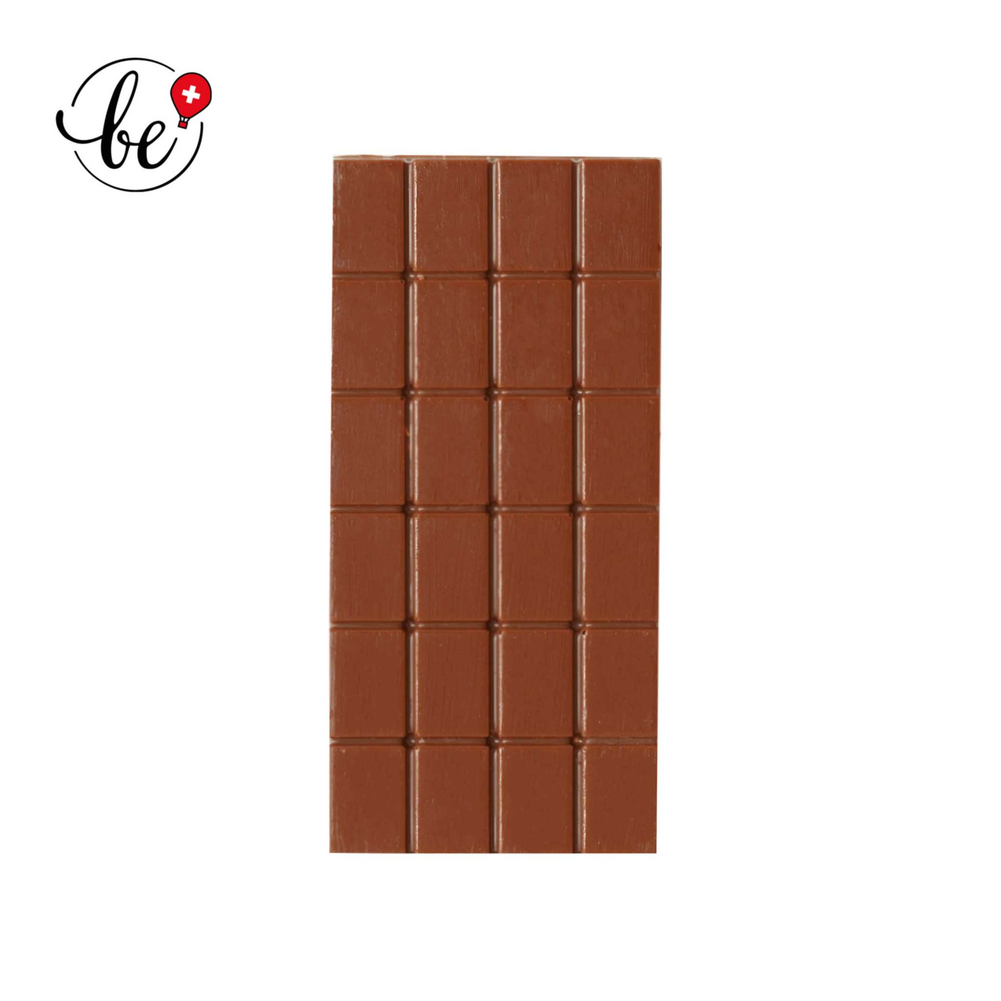 Tablette de chocolat au lait, avec du caramel et des éclats de popcorn au caramel