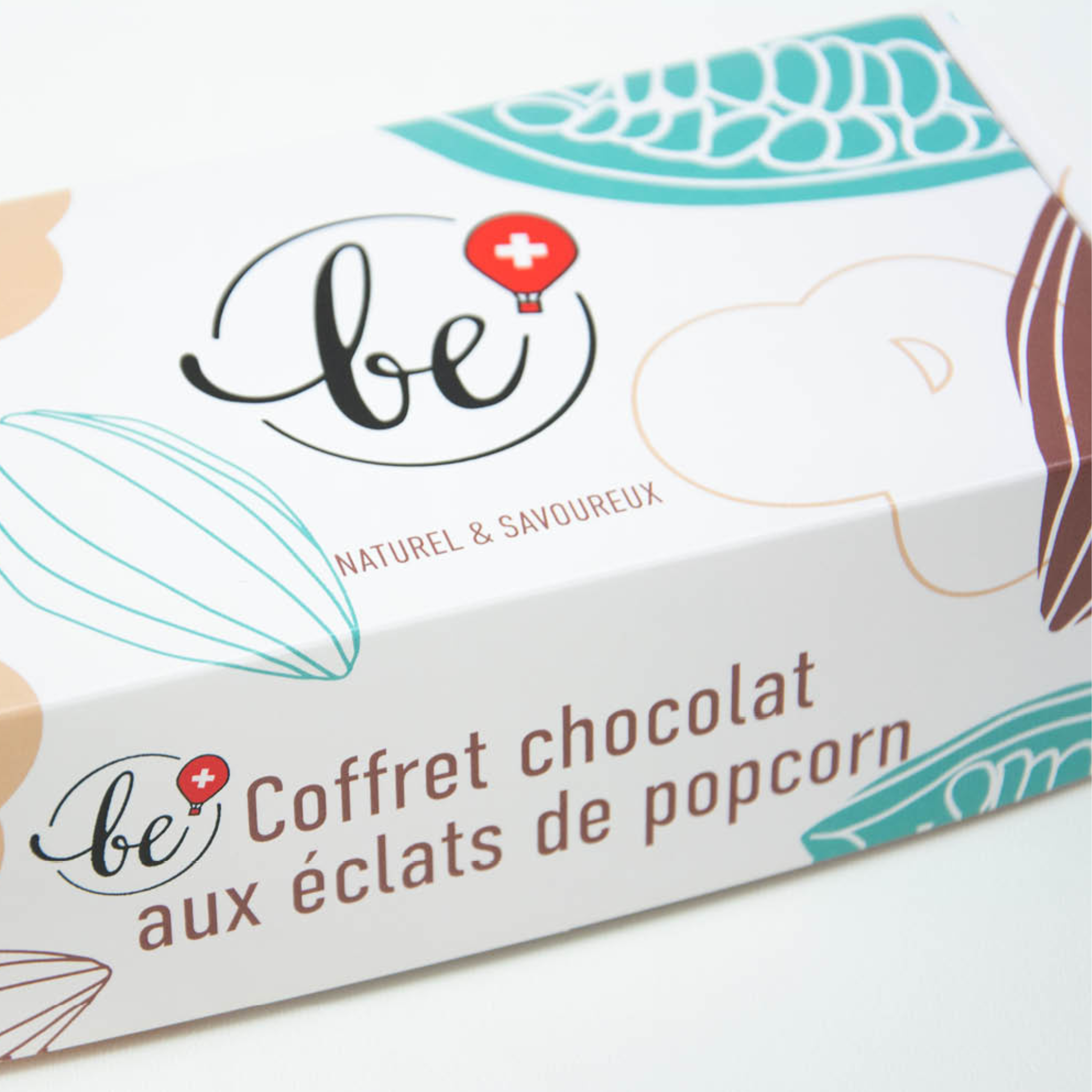 Coffret regroupant nos 3 tablettes de chocolats aux éclats de popcorn