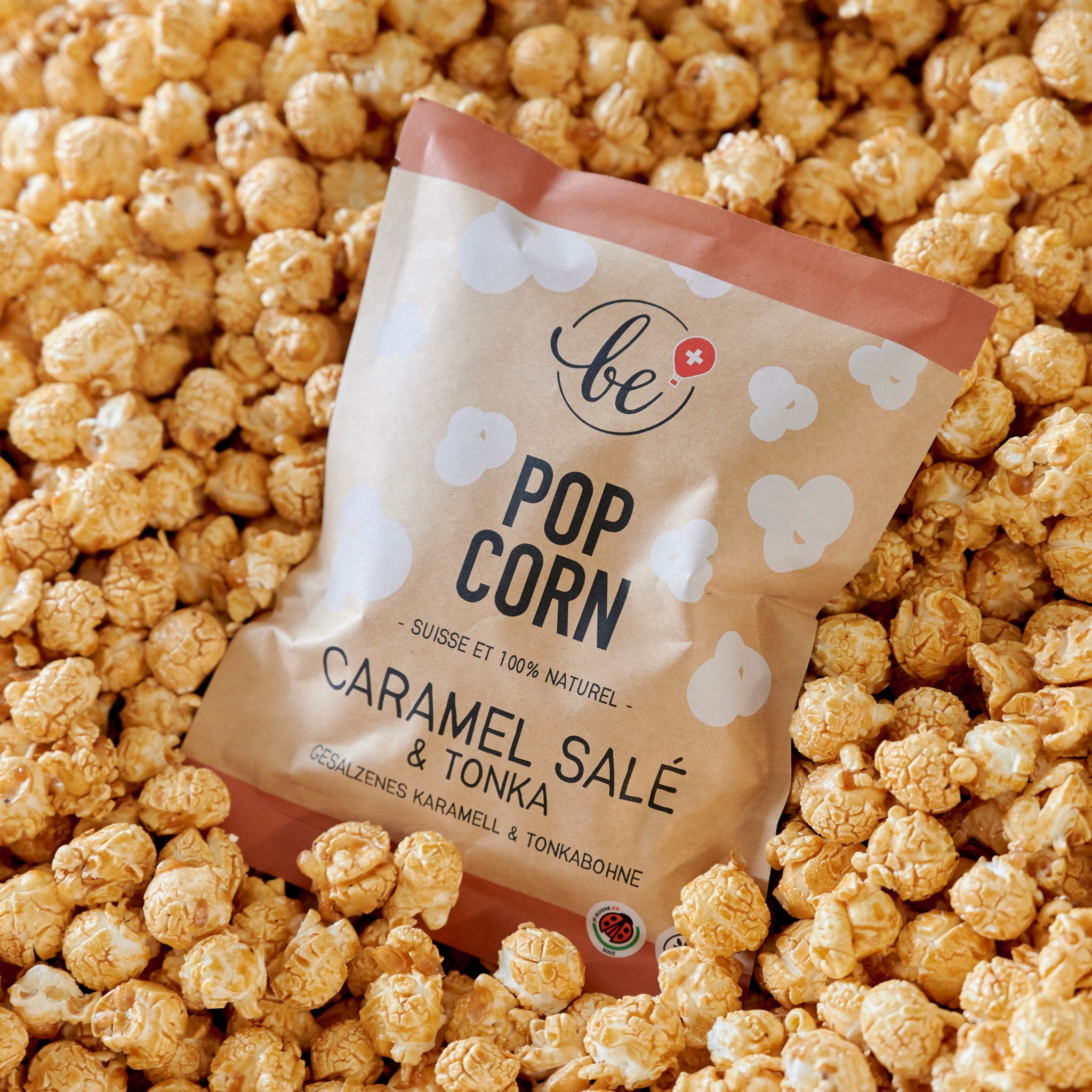Popcorn au Caramel salé & Tonka, le bestseller sucré.