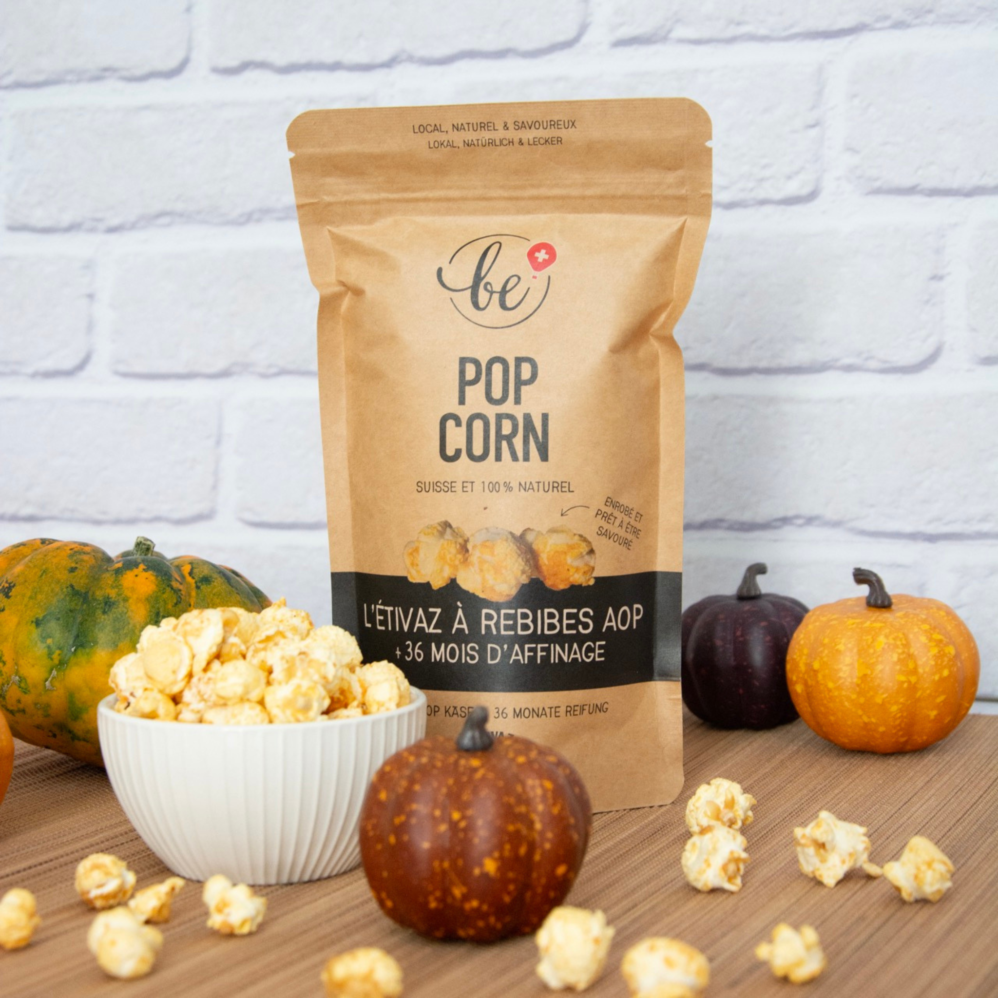 Popcorn à l'Étivaz, fromage d'alpage cuit dans un chaudron. Délicieux pour toutes occasions