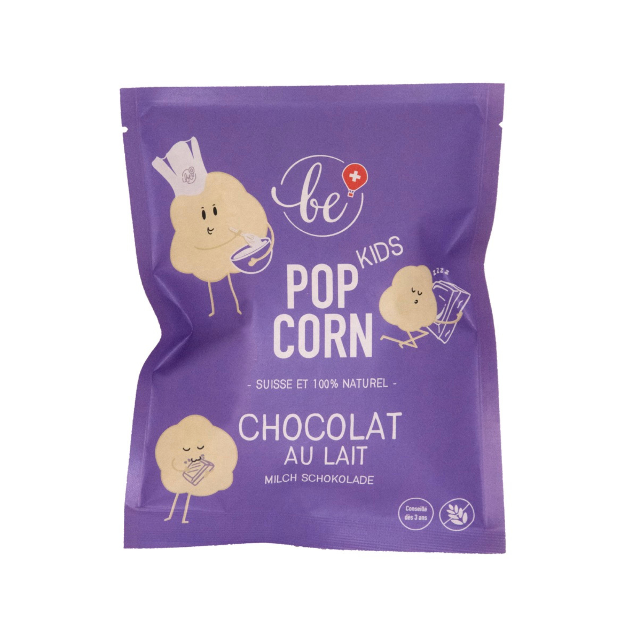Paquet de mini popcorn de chocolat au lait suisse