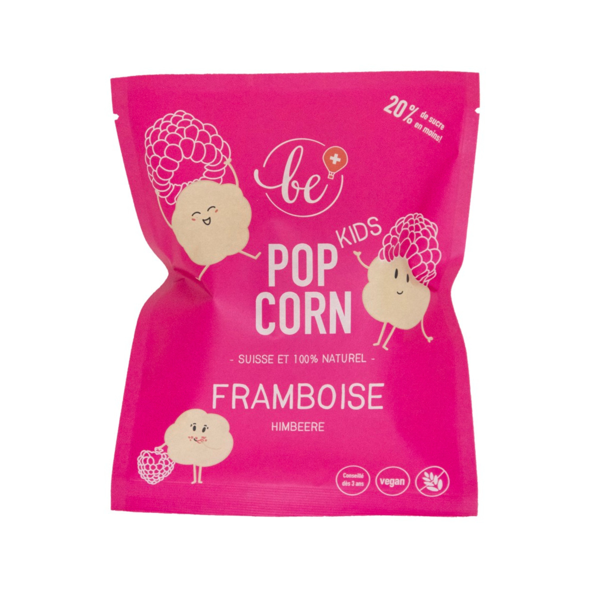 Paquet de mini popcorn rose à la framboise