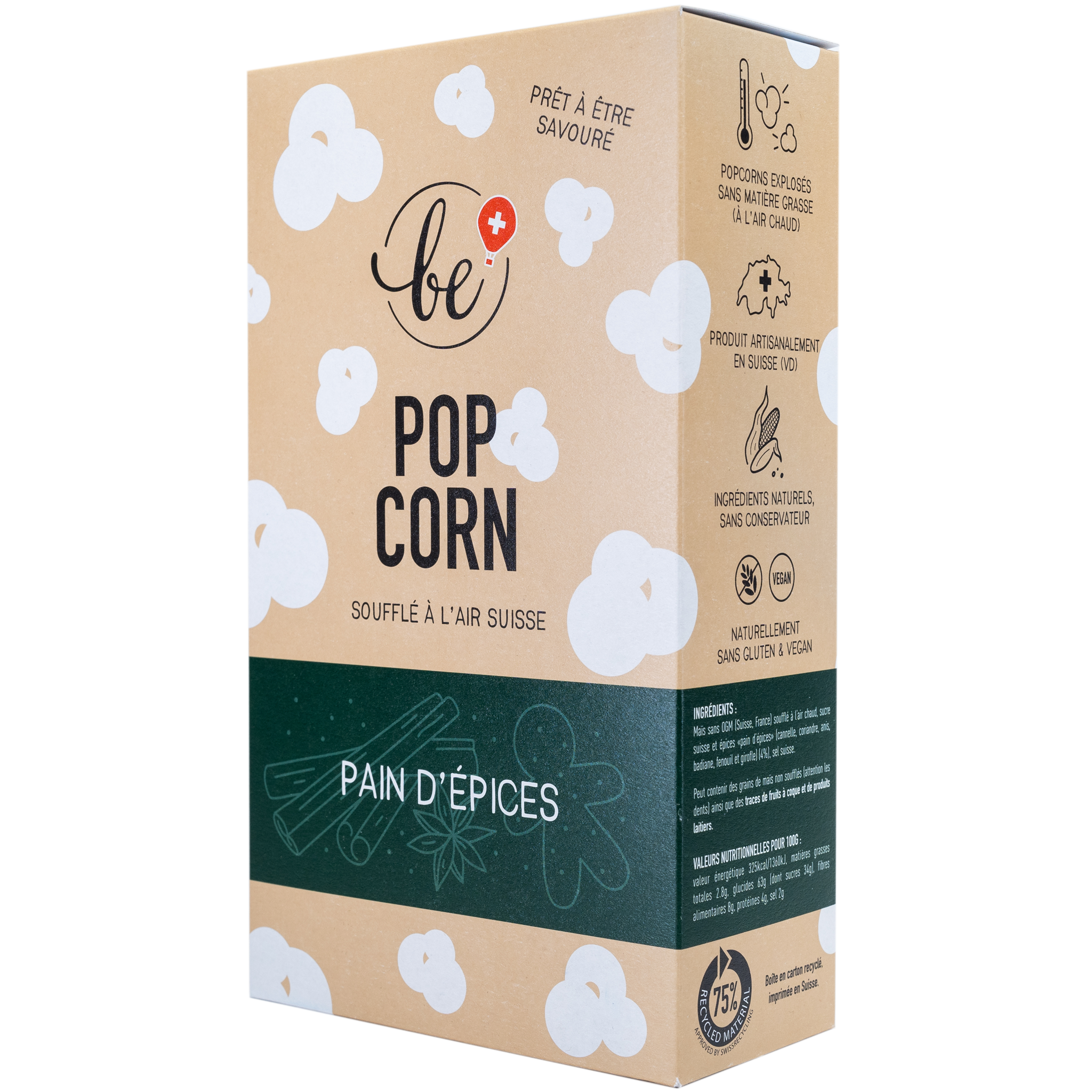 Grand paquet de popcorn au pain d'épices