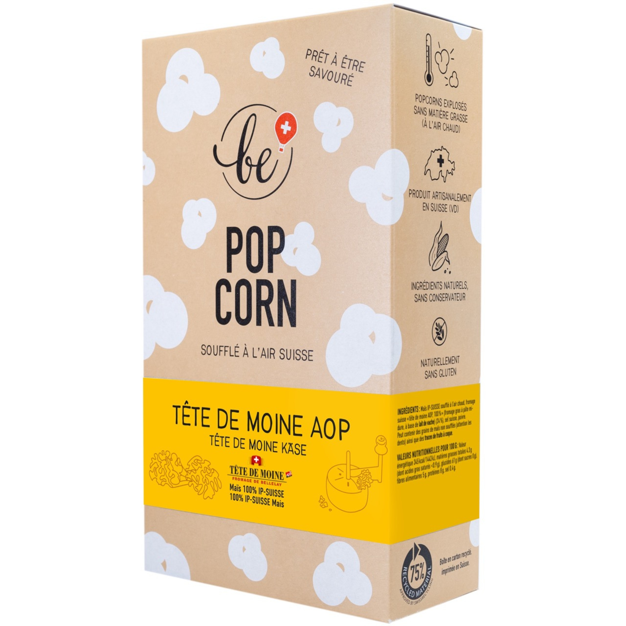 Grand paquet de popcorn au fromage de Tête de moine