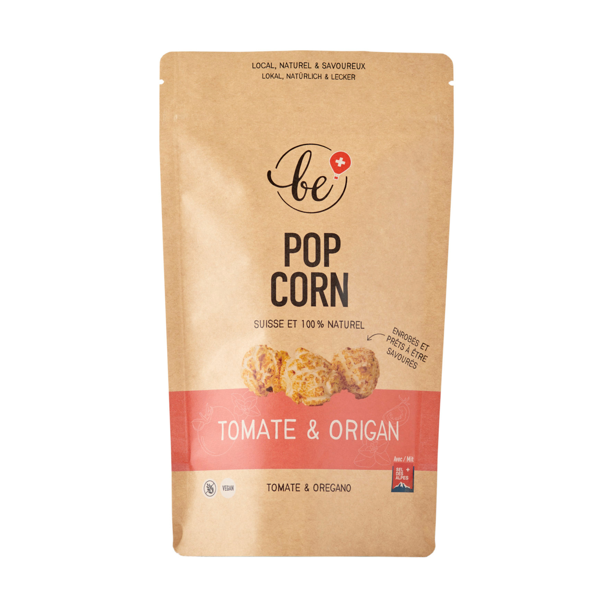 Petit paquet de popcorn à la tomate et origan