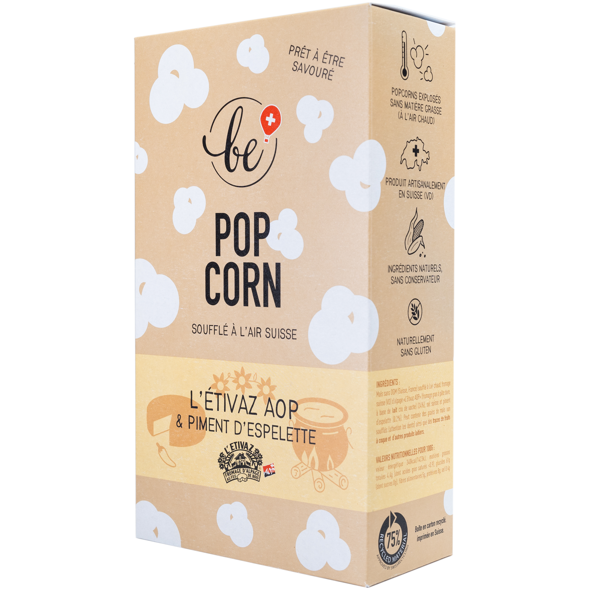 Grand paquet de popcorn à l’Étivaz AOP et piment d'espelette